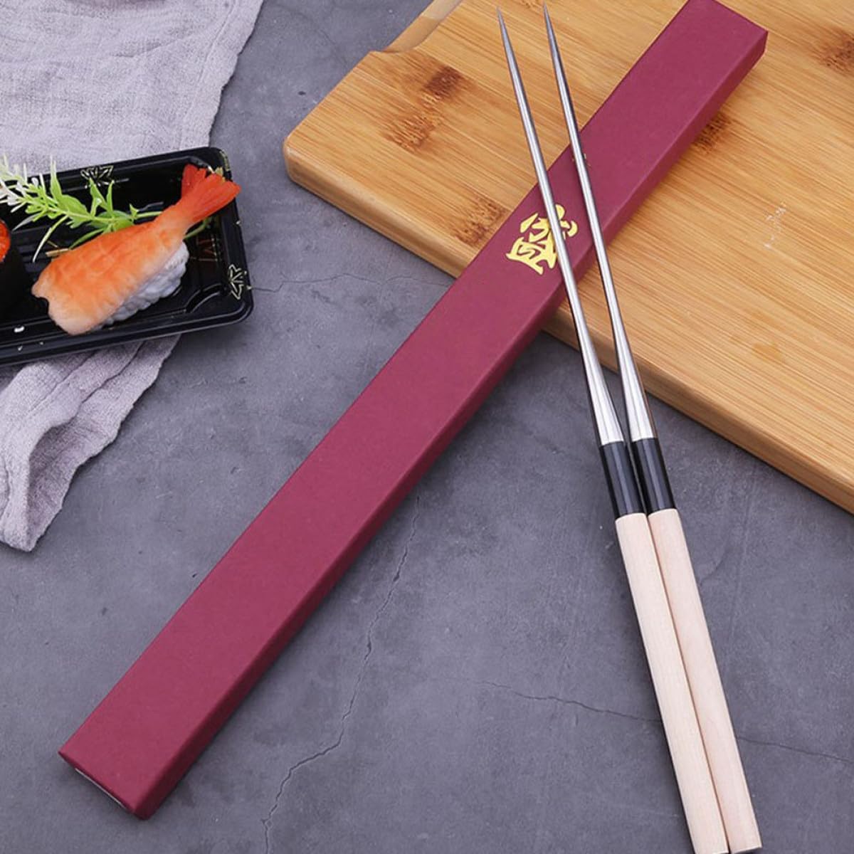 Stainless Steel Chopsticks Pair 165mm Pointed Tips Japanese-Style Sashimi Cutlery Household Reusable Tableware for Sushi Meals