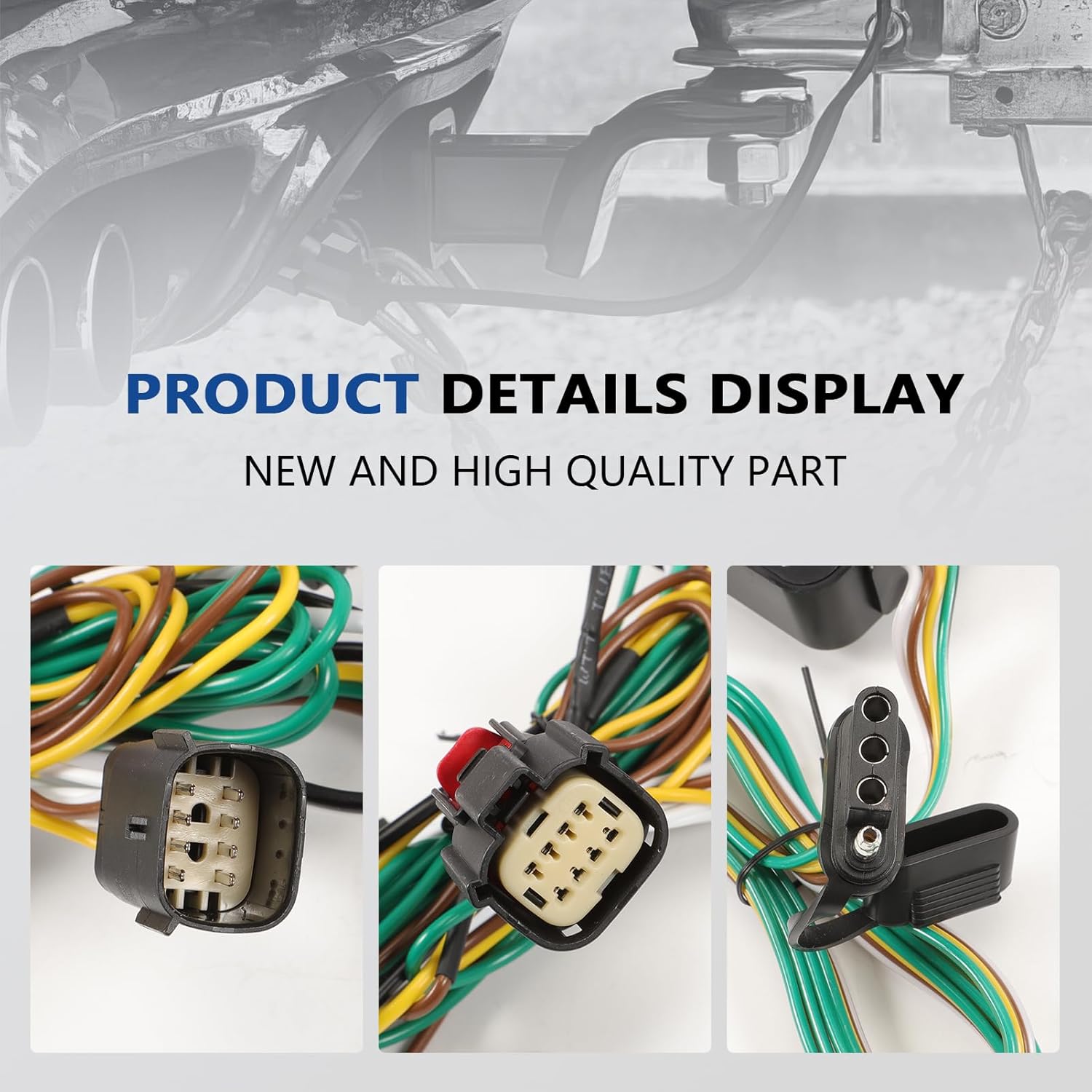 4-Pin Trailer Wiring Harness 56514 Compatible with Trax 2024-2025 Vehicle-Side Custom, 4-Way Flat Output Custom Wiring Harness