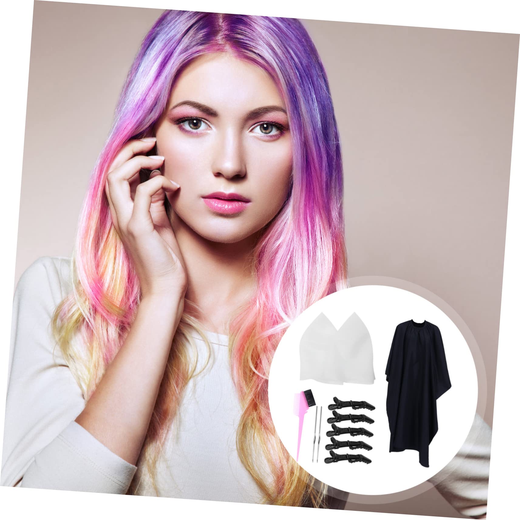 CALLARON 11pezzi Kit per Tintura Capelli in Silicone Spazzola Clip e Ganci Riutilizzabili per Mèches e Colorazione Fai da Te