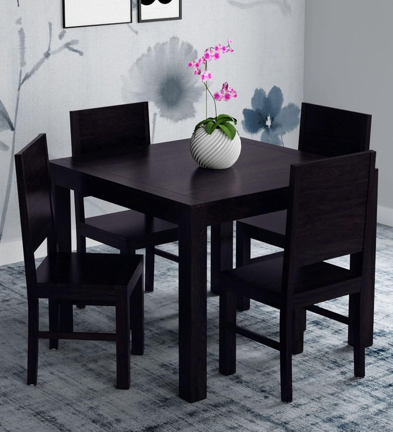 KD FURNITURES Dining Table 4 Seater with Chair Dining Table Set