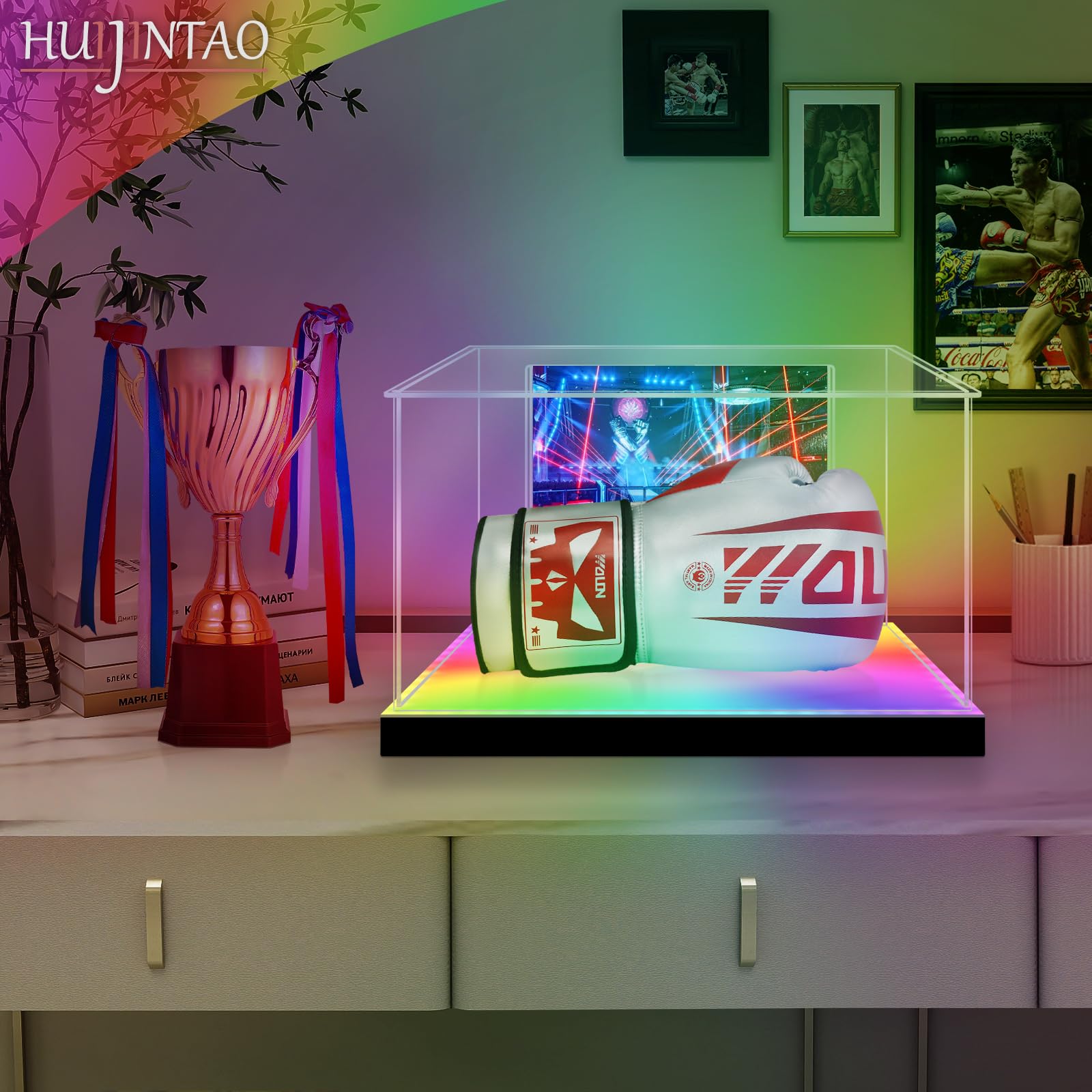 Basketball Display Case with RGBW LED Light - Image 3