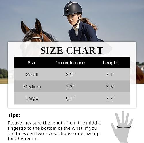 Miniatura 8 de ChinFun Guantes de equitación prémium para mujeres y jóvenes, transpirables, ligeros, con agarre cómodo