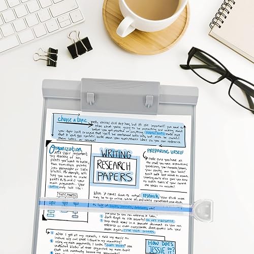 Miniatura 2 de Barelove Soporte de papel de escritorio para documentos, soporte plegable para libros de lectura, soporte para copias, caballete con 7 posiciones