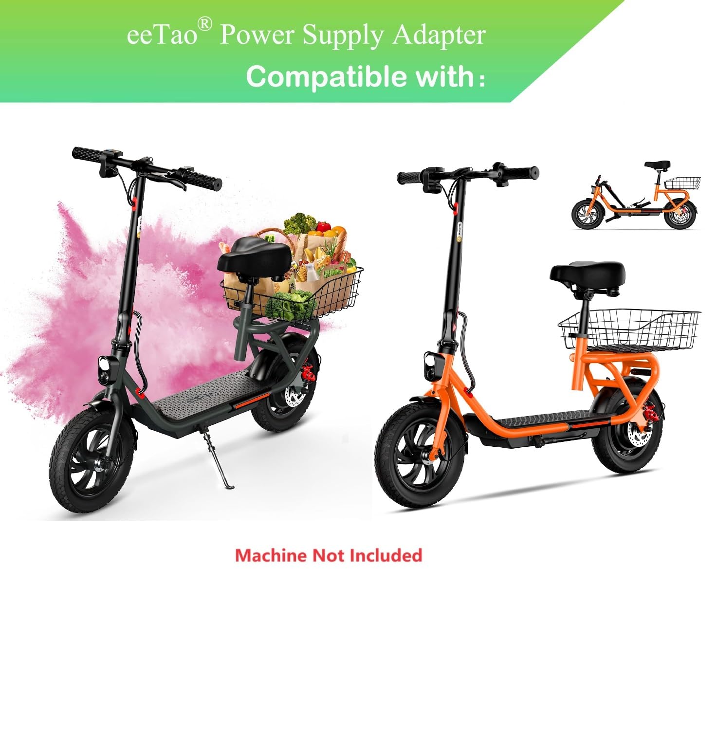 eeTao 42V AC/DC Charger Replacement Compatible with SISIGAD HY-C10 HYC10 Electric Scooter 36V 7.8Ah Lithium-ion Battery DC42V 42VDC 42.0V Adapter Power Supply Cable Cord