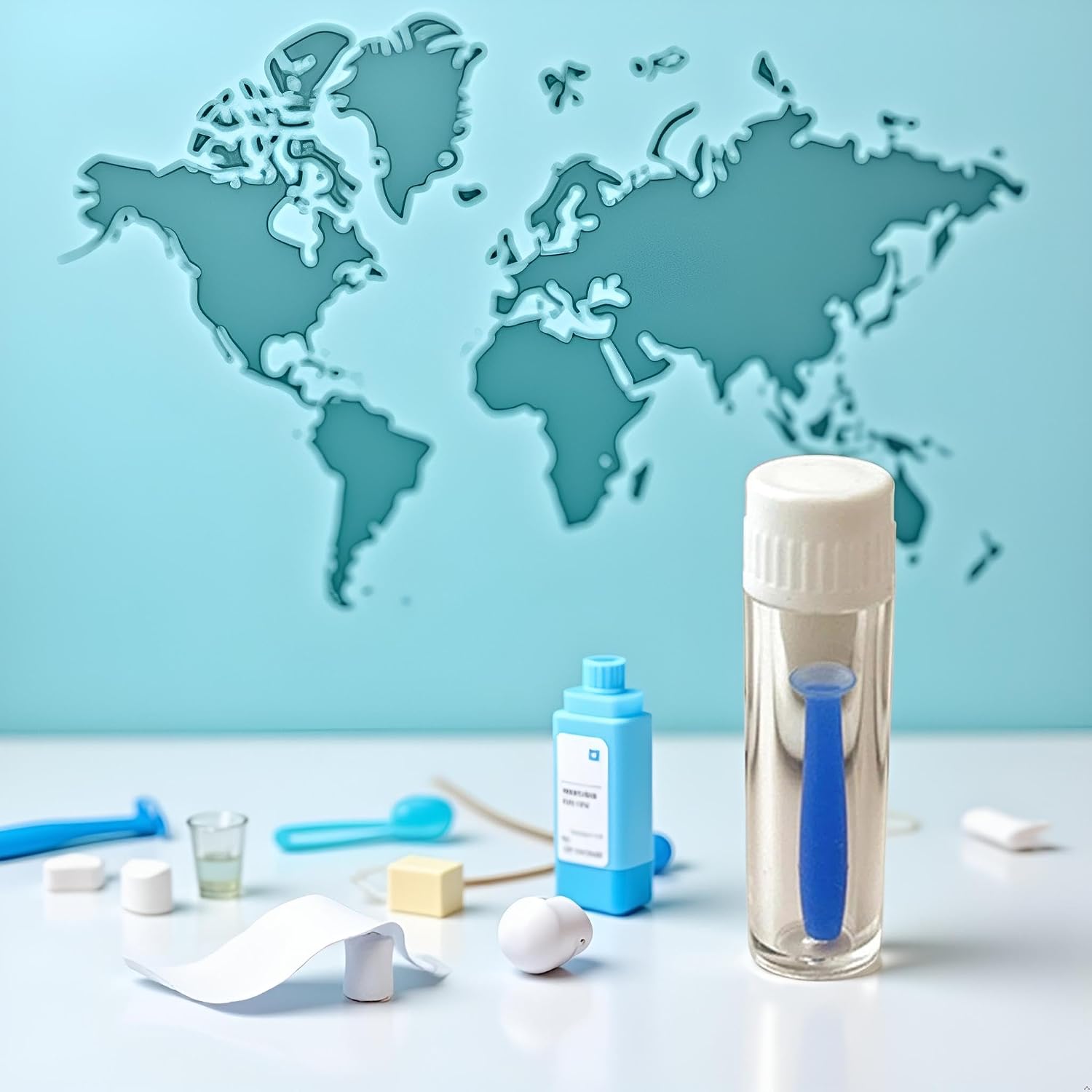 Blue Soft Silicone Contact Lens Insertion Tool Easy Plunger Remover Soft and Hard Lenses Multifunction Portable Tool Supplies Contact Lens Applicator Contact Lens Accessories