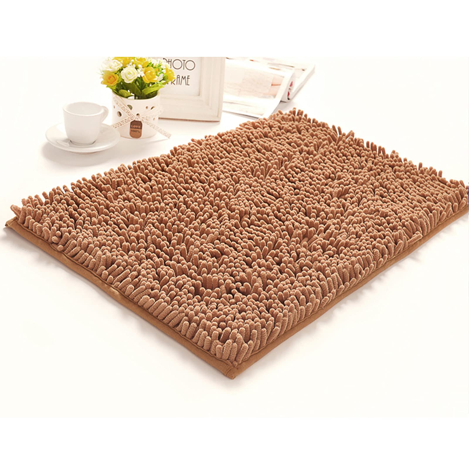 Tapis de bain chenille épais et extra confortable de haute qualité - 80 x 120 cm