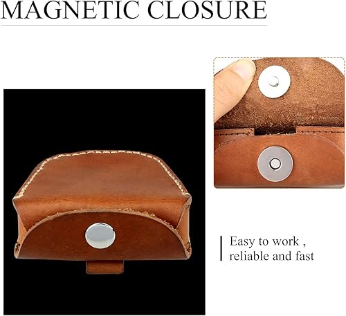 Miniatura 4 de Firedog Bolsa de municiones, bolsa de municiones para almacenamiento de cinturón de munición de cuero de caza .22Lr .38 de 0.354 in