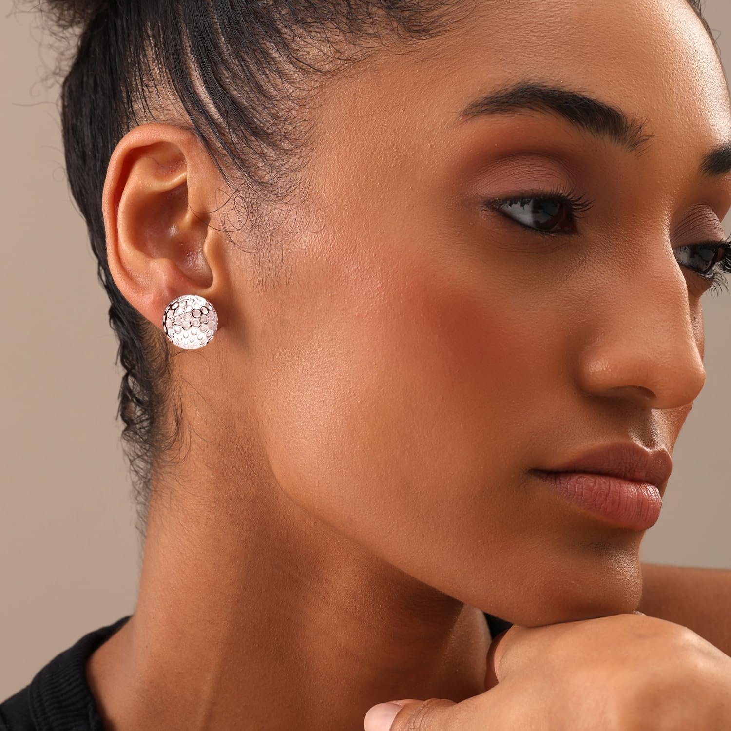 LeCalla 925 Sterling Silver Small Medium Clip On Earrings Non-Pierced Clip-On Stud Earring for Teen Women - Image 2