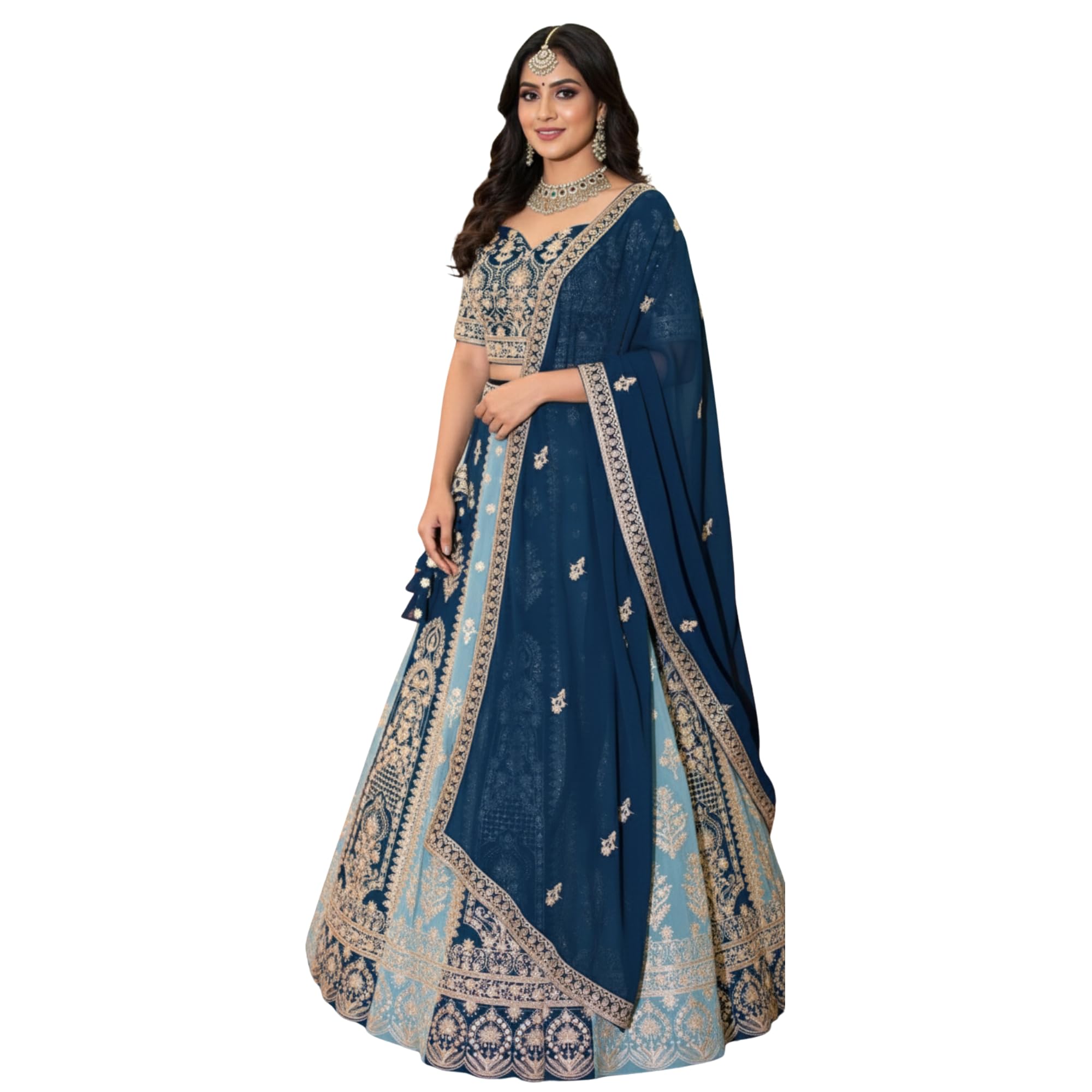 Elegant Georgette Lehenga for Women – Rich Texture, Royal Look & Wear Design free size