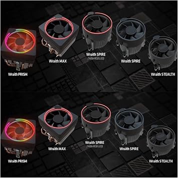 Compatible with AMD Ryzen Wraith Prism Spire RGB Cooler Fan for R5 R7 R9 5600G CPU Processor Heat Sink FM2 AM3 AM4 AM5 3900X ARGB