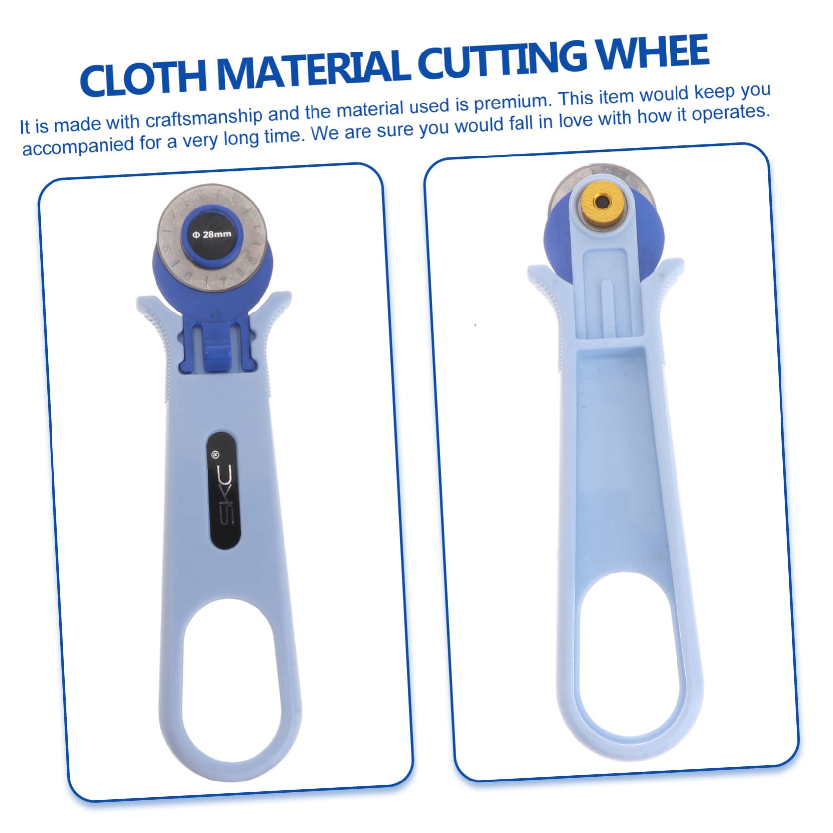 OSALADI 1pc Diy Fabric Cutting Mat Roller Cutter for Sewing Craft Rotary Fabric Cutter