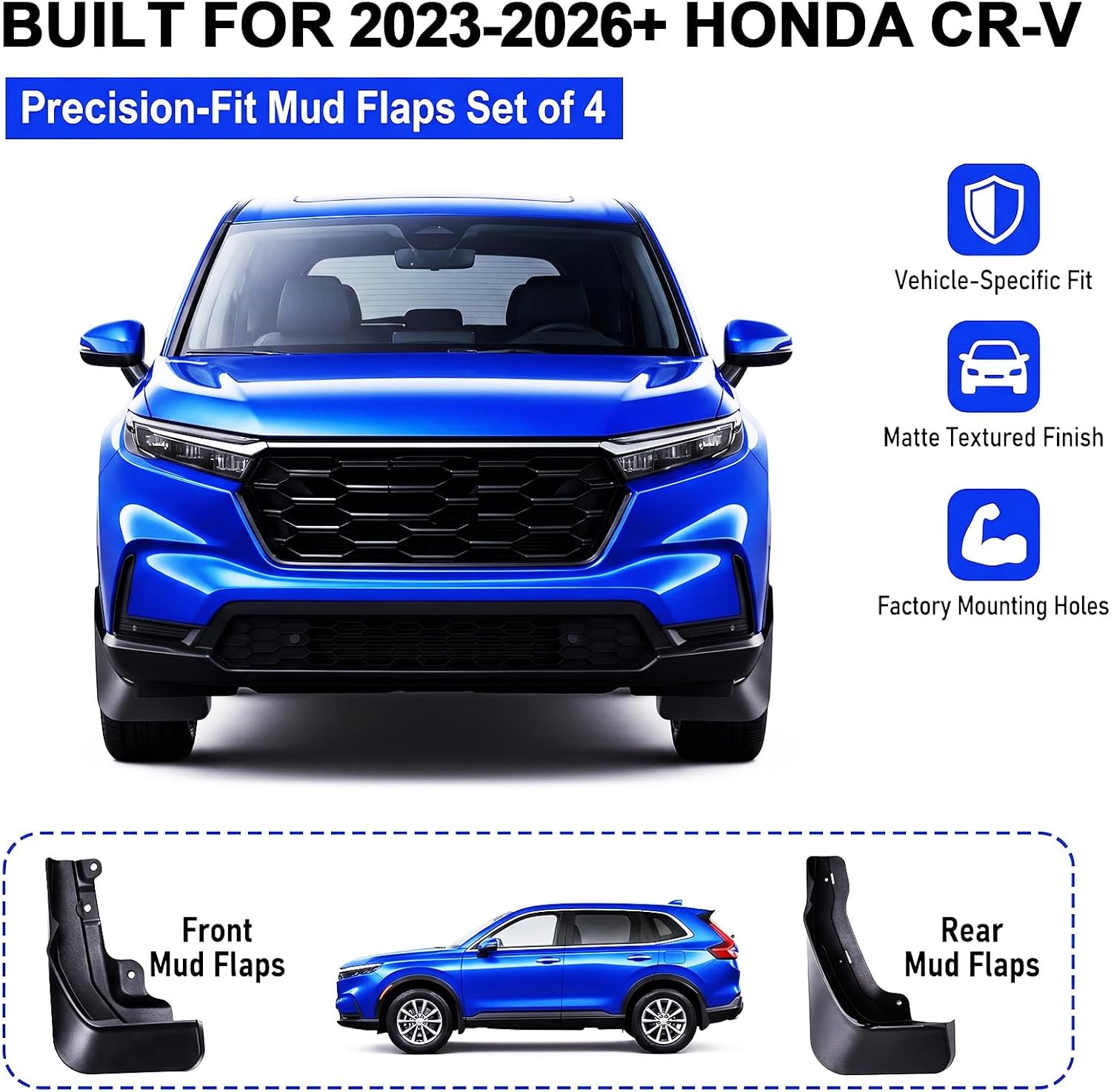 Mud Flaps Splash Guards for Honda CRV 2023-2026, 4Pcs