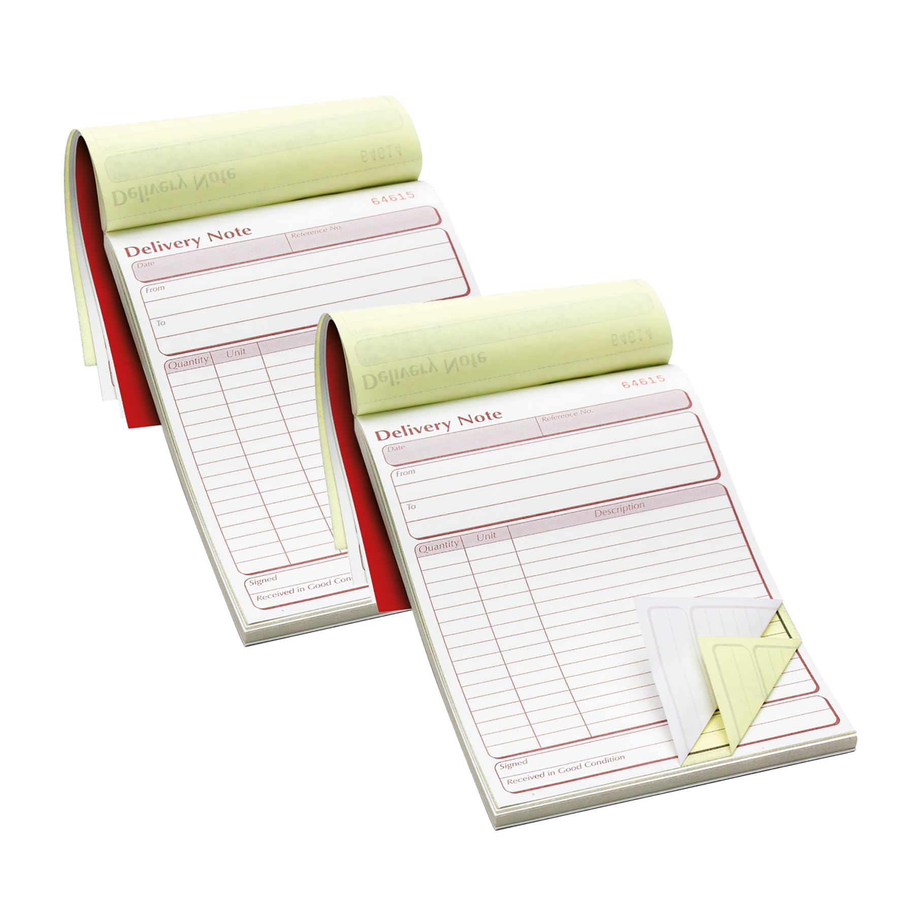 Pukka Pad NCR Duplicate Invoice Book - Carbonless Delivery Note Pad, Personalised Invoice Book, Easy Tear Numbered Sheets Receipt Pad for Small Businesses & Self Employed Invoices | Pack of 2