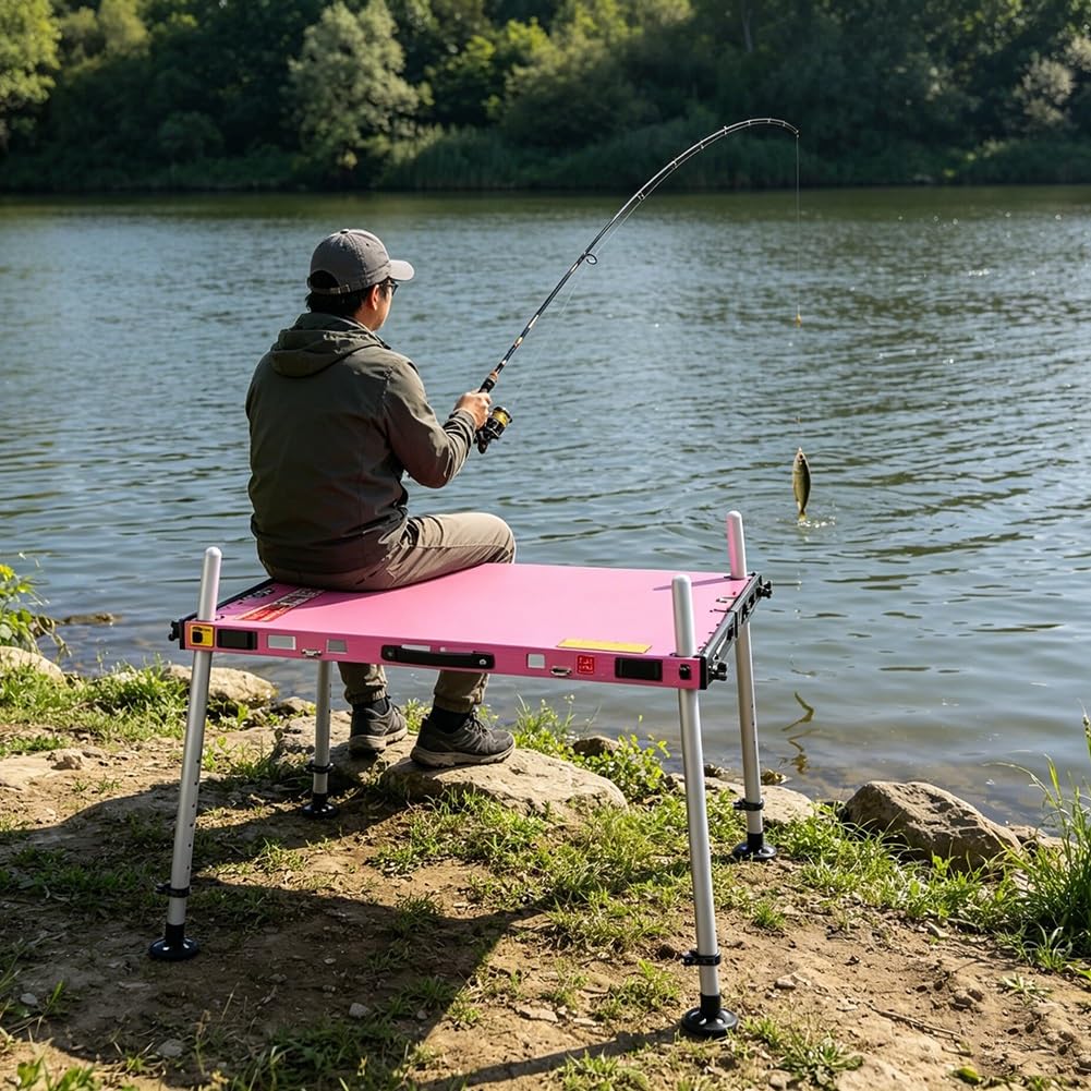 Piattaforma da pesca pieghevole, grande, montata su veicolo, pieghevole, per fiume, lago e riva
