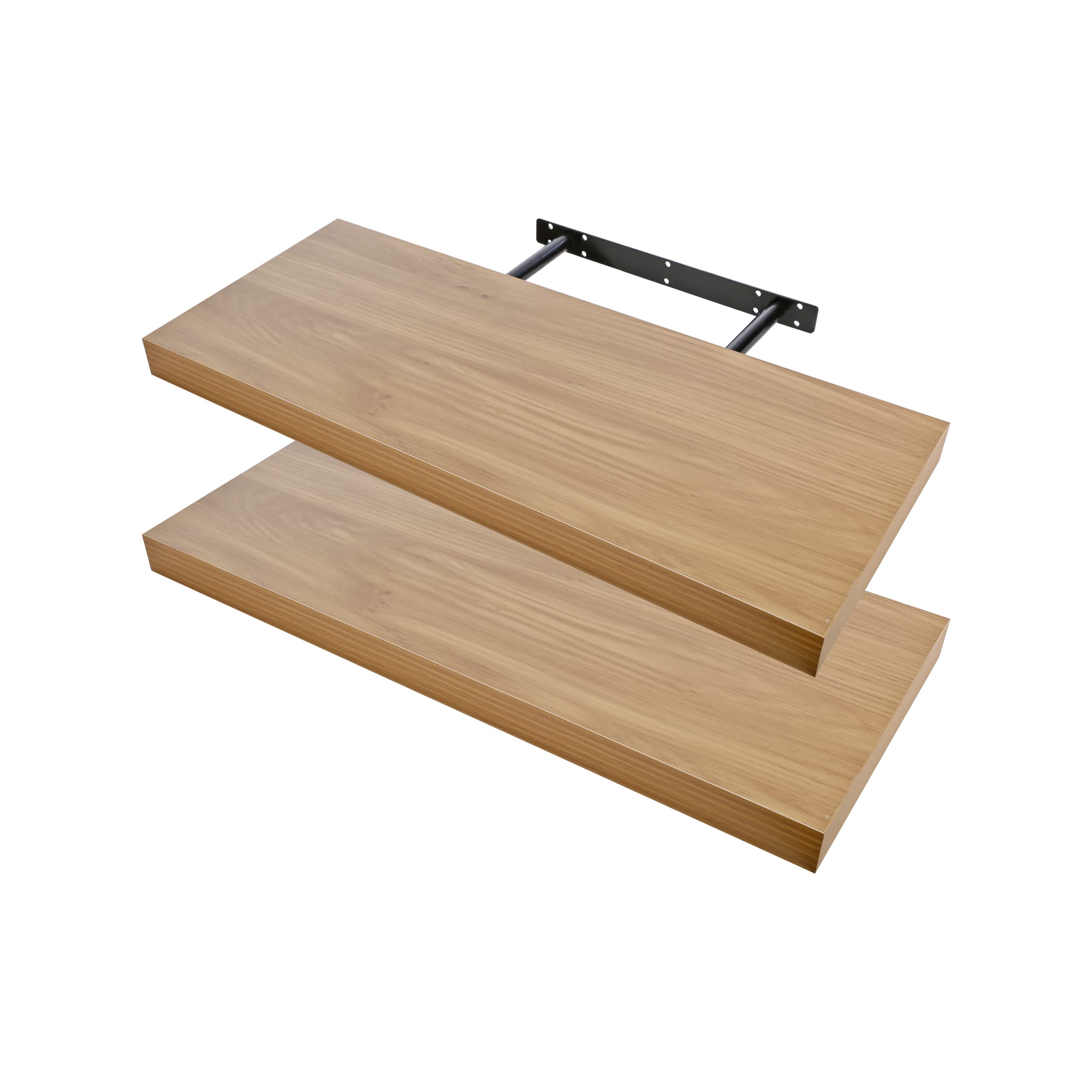Etrexonline Estante de Pared 25x25x4cm Color Wengue, Balda Flotante Pared de Madera Fijación Invisible, Estantes de Almacenamiento Decorativos, Ideal para Salón, Habitación, Pasillo, etc.. — view 14