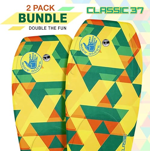 Miniatura 8 de Body Glove Classic 37 Inch Bodyboard - EPS Core, Crescent Tail, Dual Channels, Wrist Leash Included, Graphic Deck, for Kids and Young Adults