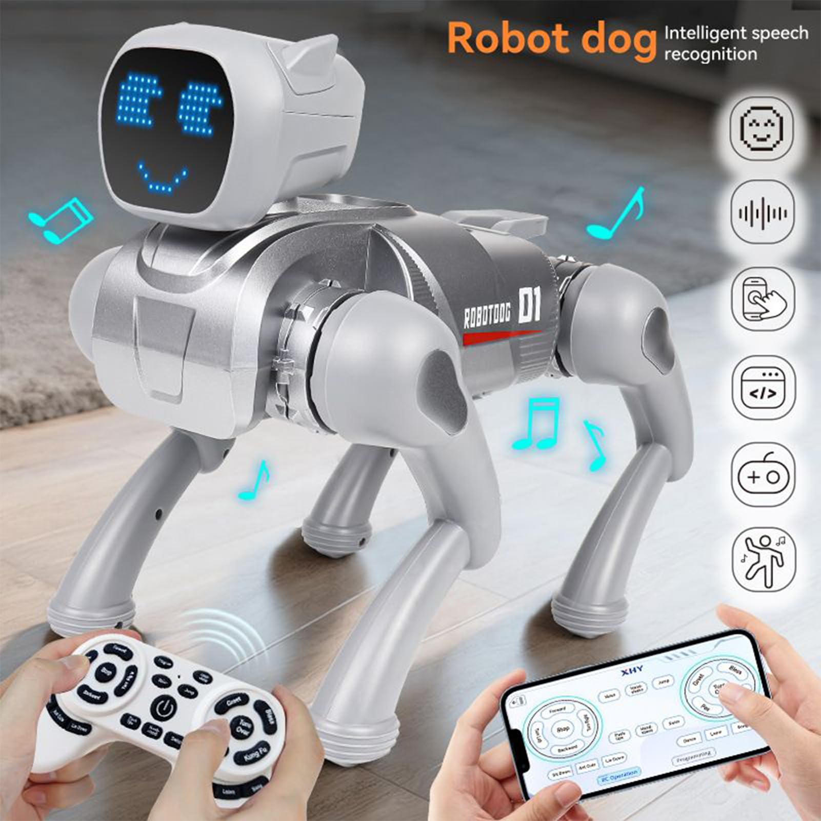 Perros Robot Para Niños Figuras Juguetes Educativas Realistas Con Voz
