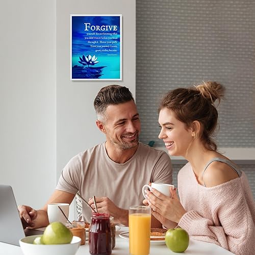 Miniatura 5 de AMERICAN LUXURY GIFTS Creig Crippen Wall Art Print - Forgive Yourself - Learn, Grow & Become - 8x10 Quotes Decor For Home Studio and Office, Wall