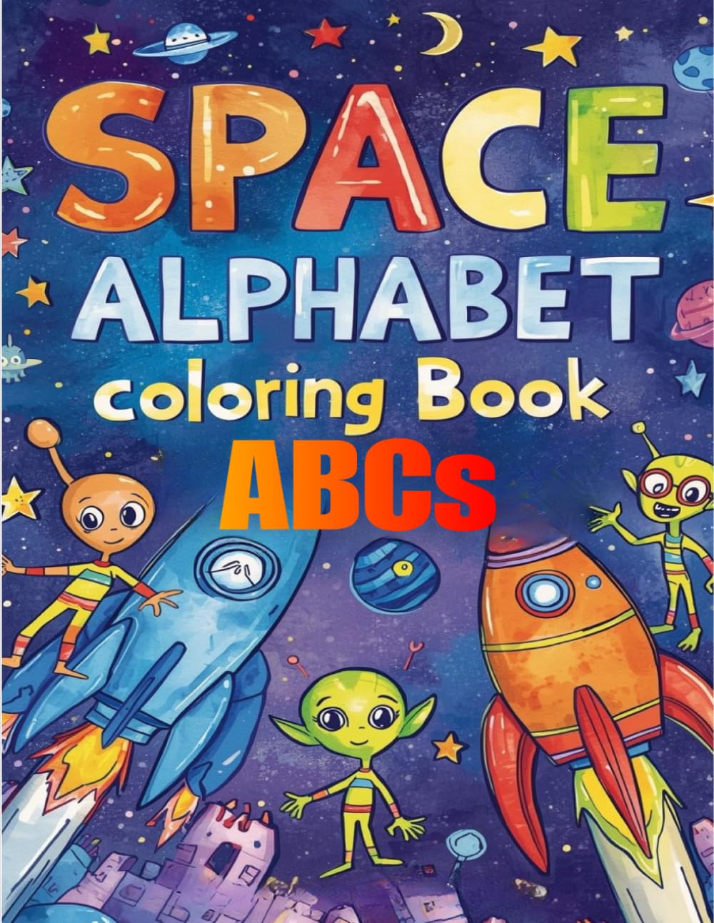 Space Alphabet Coloring Book - ABCs