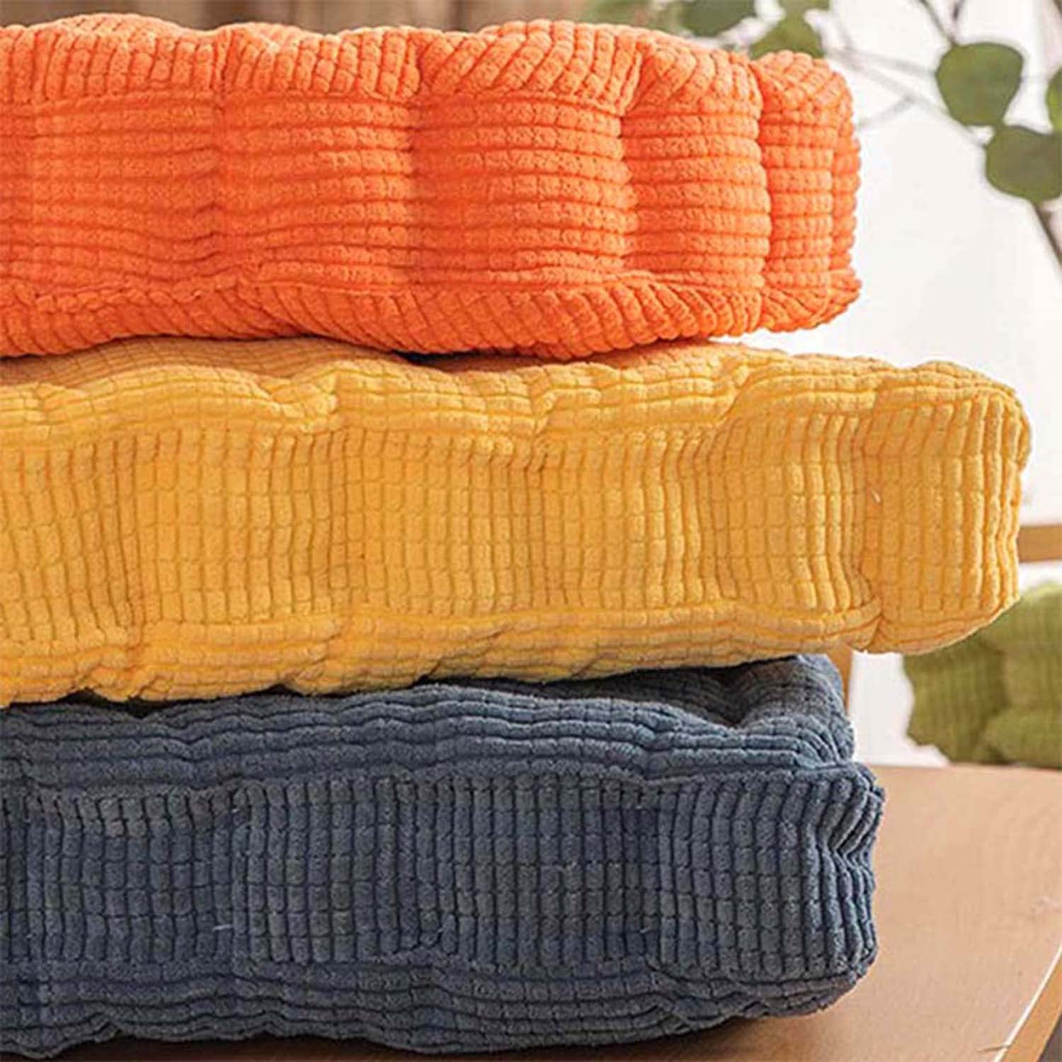 Cuscino rialzista spesso 10 cm, in cotone, quadrato, per casa, ufficio e auto, per uso interno ed esterno, grigio scuro (50 x 50 x 10 cm)