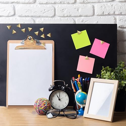 Miniatura 4 de 100 tachuelas doradas para pulgar, pines decorativos en forma de triángulo con punta de acero para tablero de corcho, tablón de anuncios, mapa,