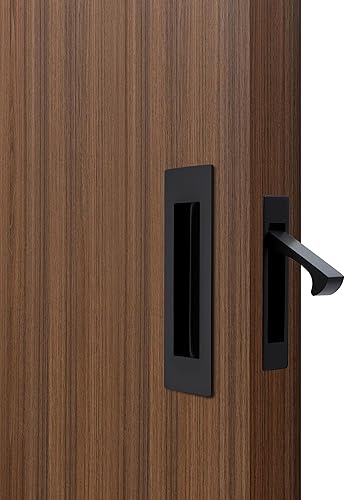 Dontay Manijas de puerta corredizas con bolsillo, accesorios de puerta de bolsillo de acero inoxidable 304 sin bloqueo, tiradores de dedo