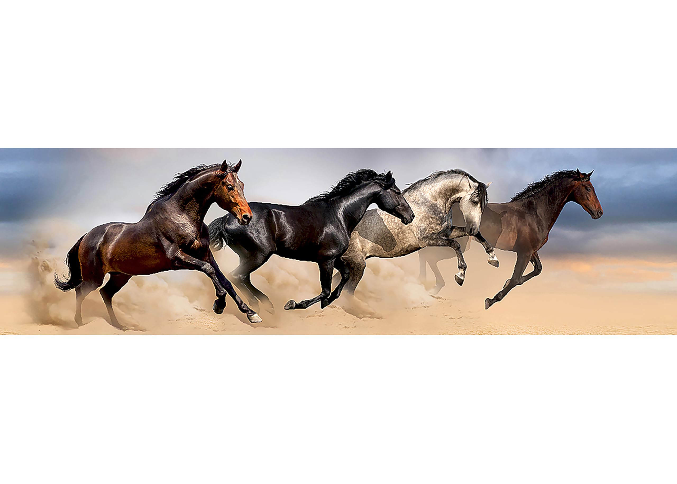 Sticker Mural Frise Autocollante Chevaux AG Design 0,14 x 5 m