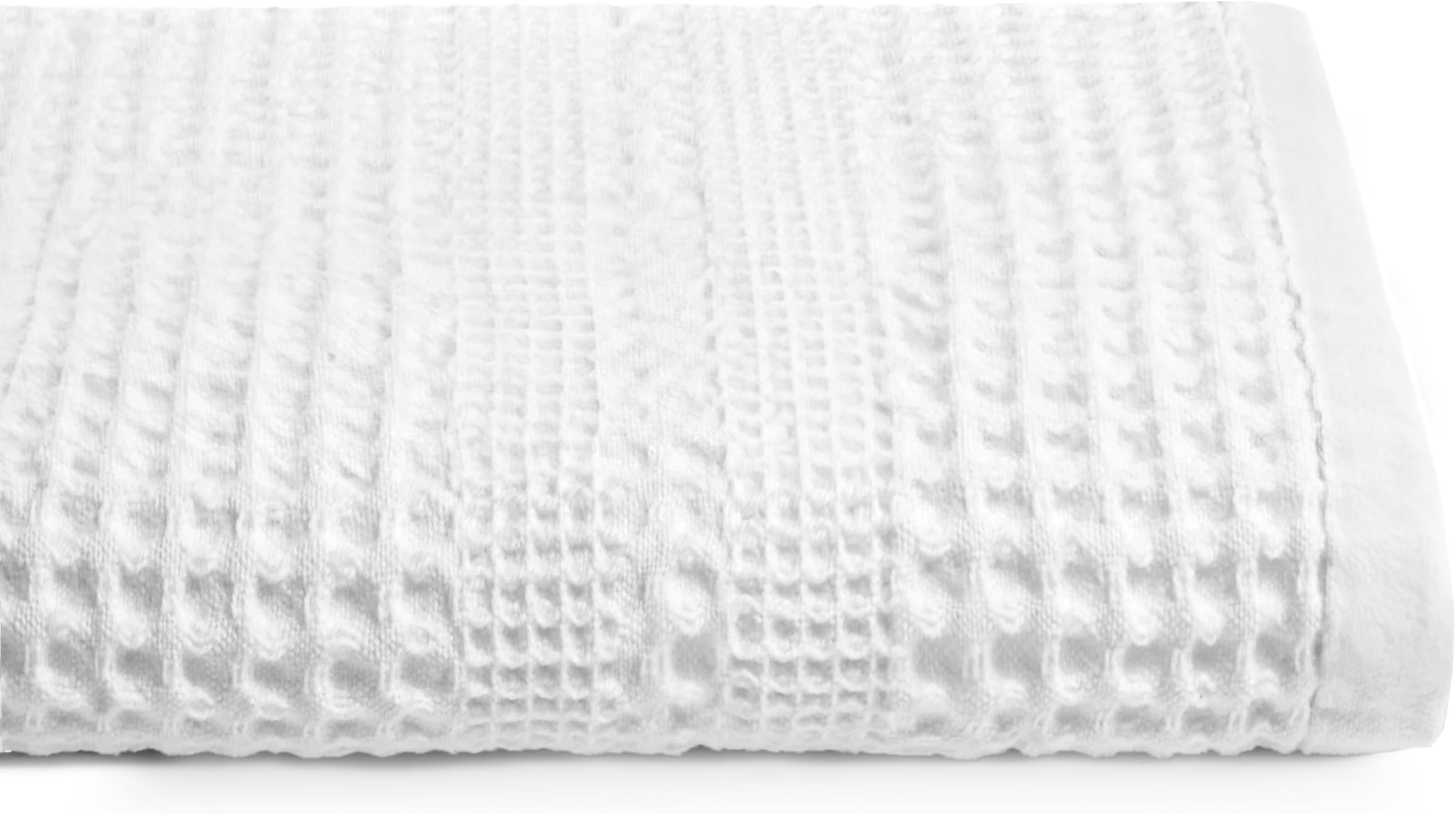 GILDEN TREE Waffle Towels Quick Dry Lint Free Thin Bath Towel, Classic Style (White)