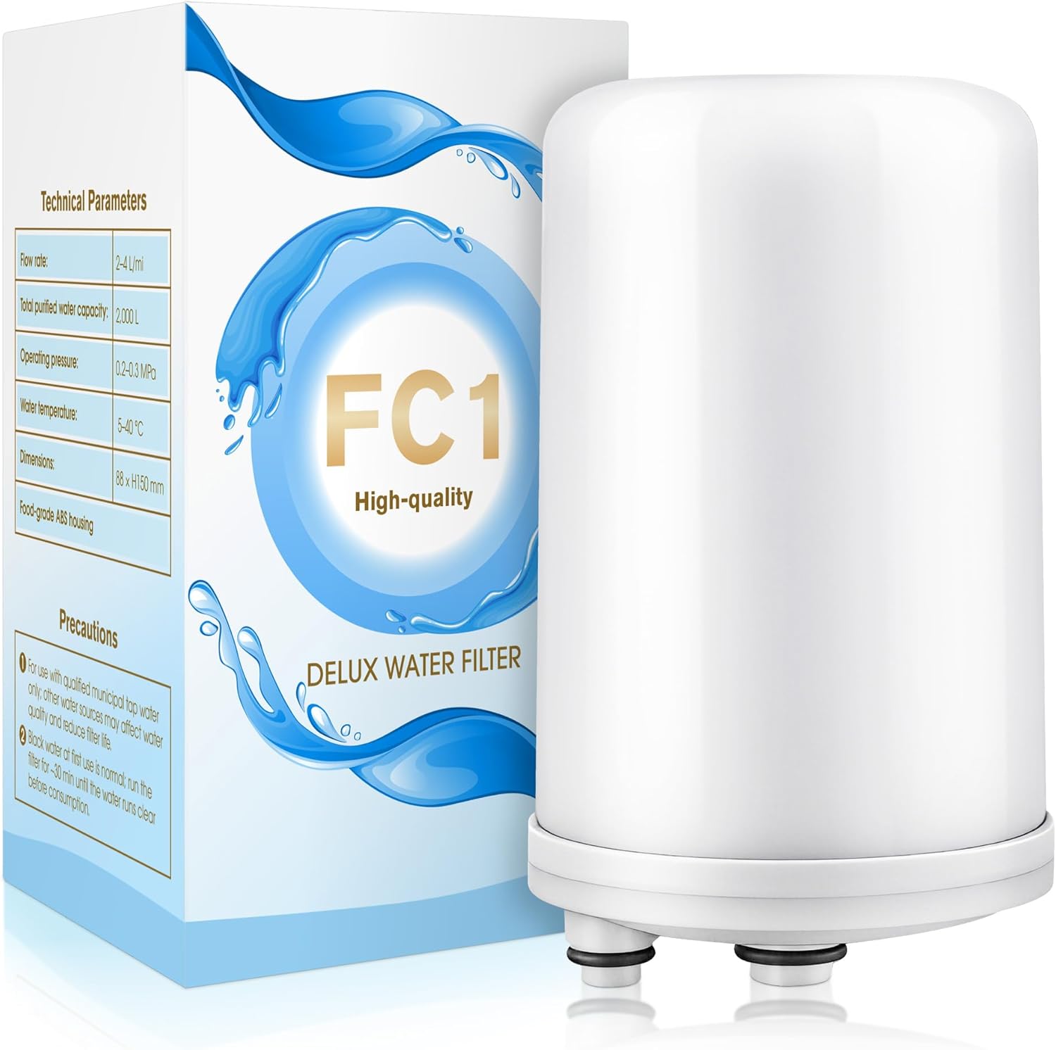 Meonum 1 Pack Premium FC1 Water Filter Replacement Cartridge Compatible with Enagic Leveluk F8 and HG-N Filters on K8, SD501(2011+), JRIV Machine(Not Original Type Before 2010)