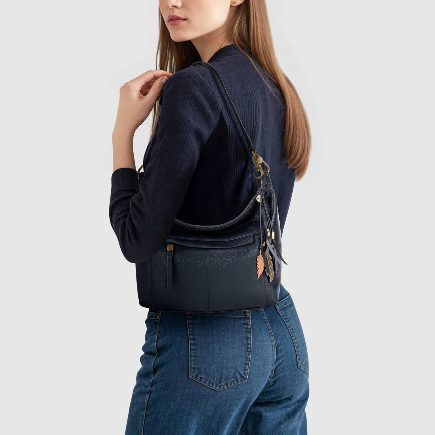 The Sak Alameda Hobo Bag - Premium Large Leather Women's Handbag for Everyday & Travel - Durable Purse With Zipper Pocket - Image 2