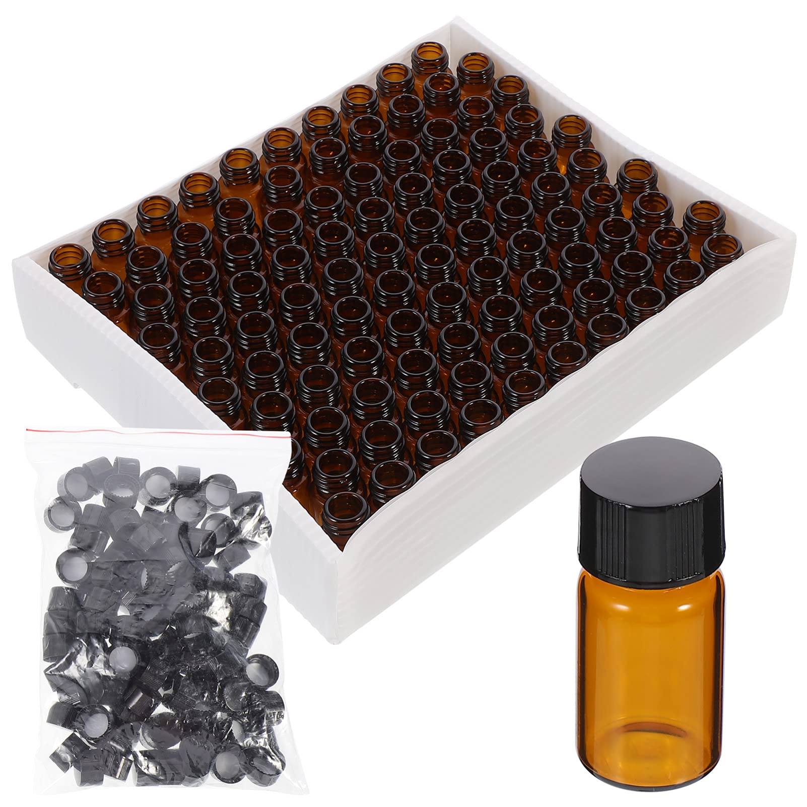 Morningrising Mini Perfume Bottle 3ml 100pcs, Small Refillable Spray Bottle, Perfume Mouthwash Bottle For Cleaning, Travel, Essential Oils