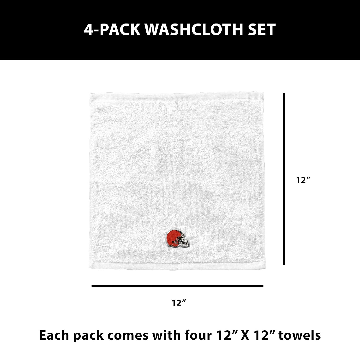 Northwest NFL Unisex-Adult Wash Cloth 4 Pack image 5