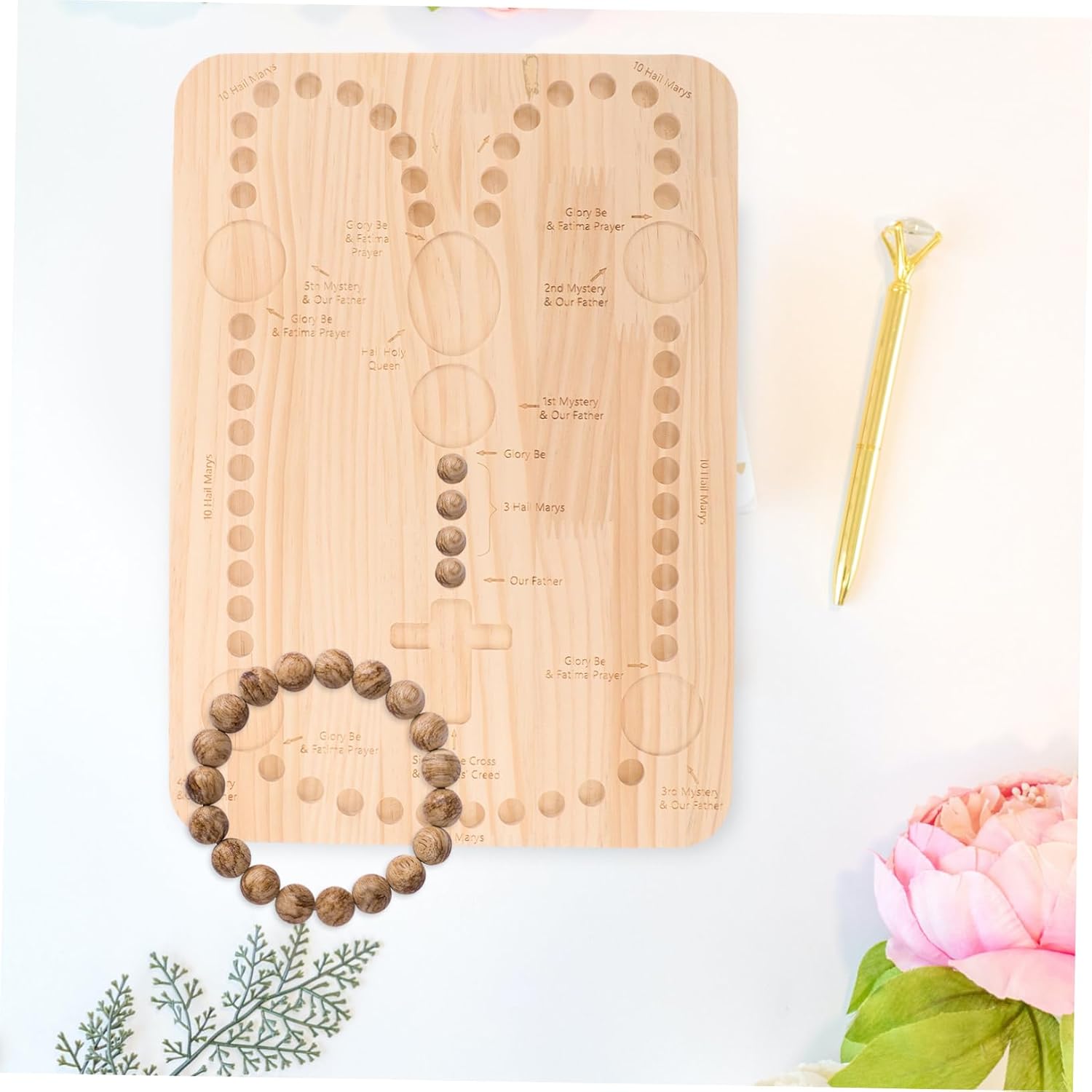 Wooden DIY Bead Board Bracelet Tray for Jewelry Making