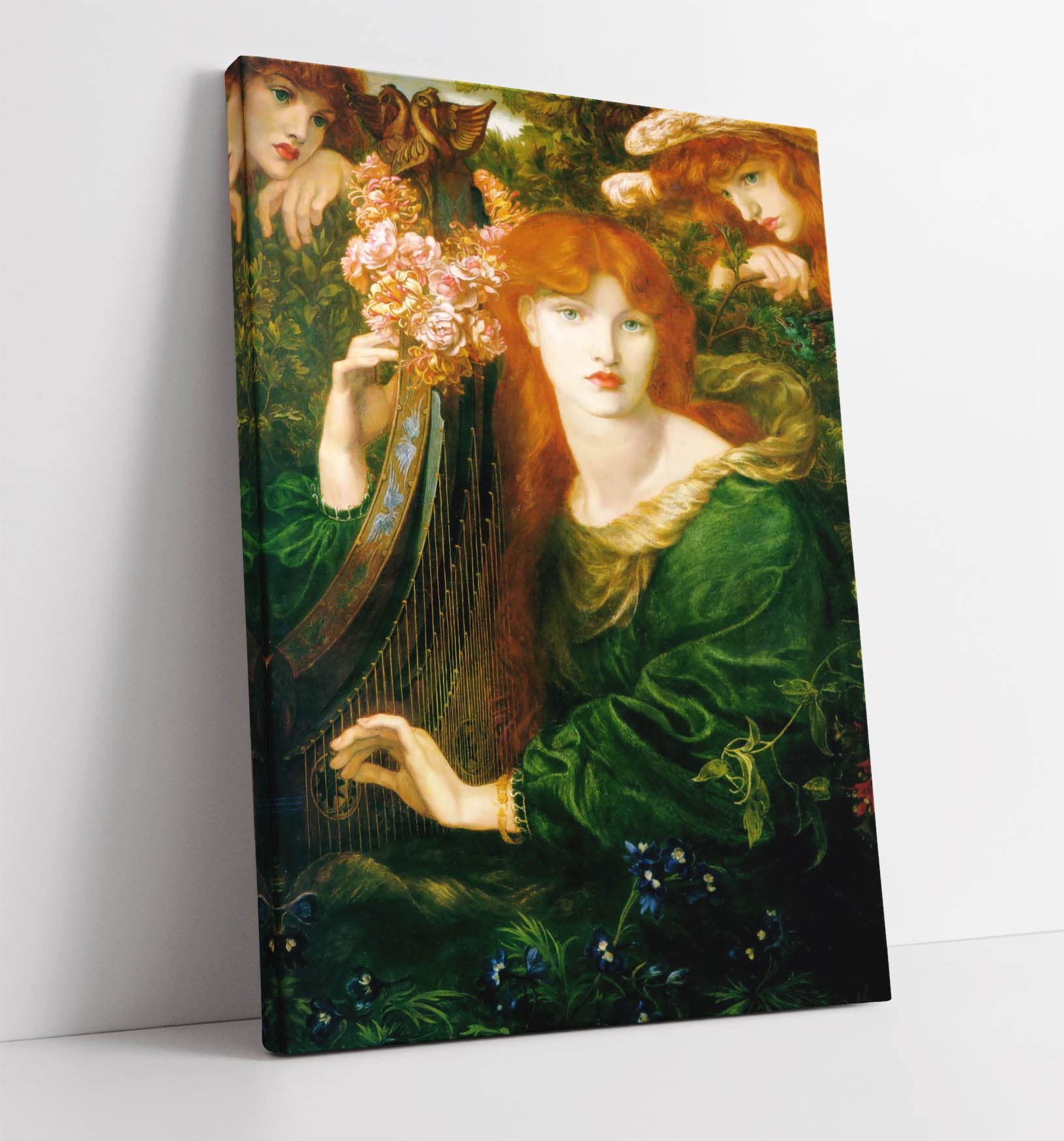 Canvasartshop -Dante Gabriel Rossetti, La Ghirlandata- Canvas Wall Art Picture Print (12X8)