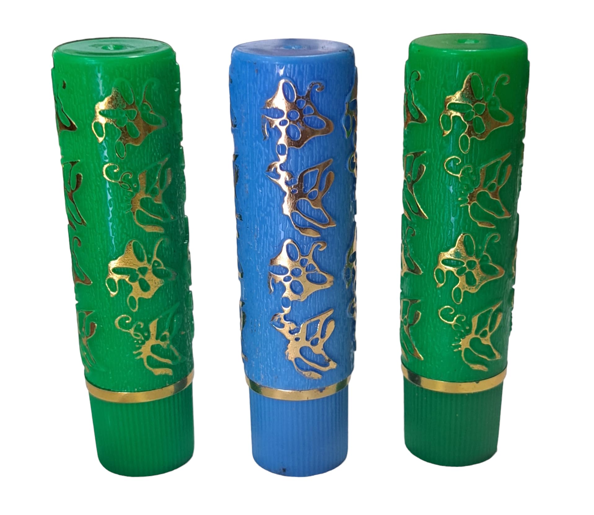 pack 3 pintalabios magicos (2 verdes + 1 azul) duraderos, aromaticos, hidratantes