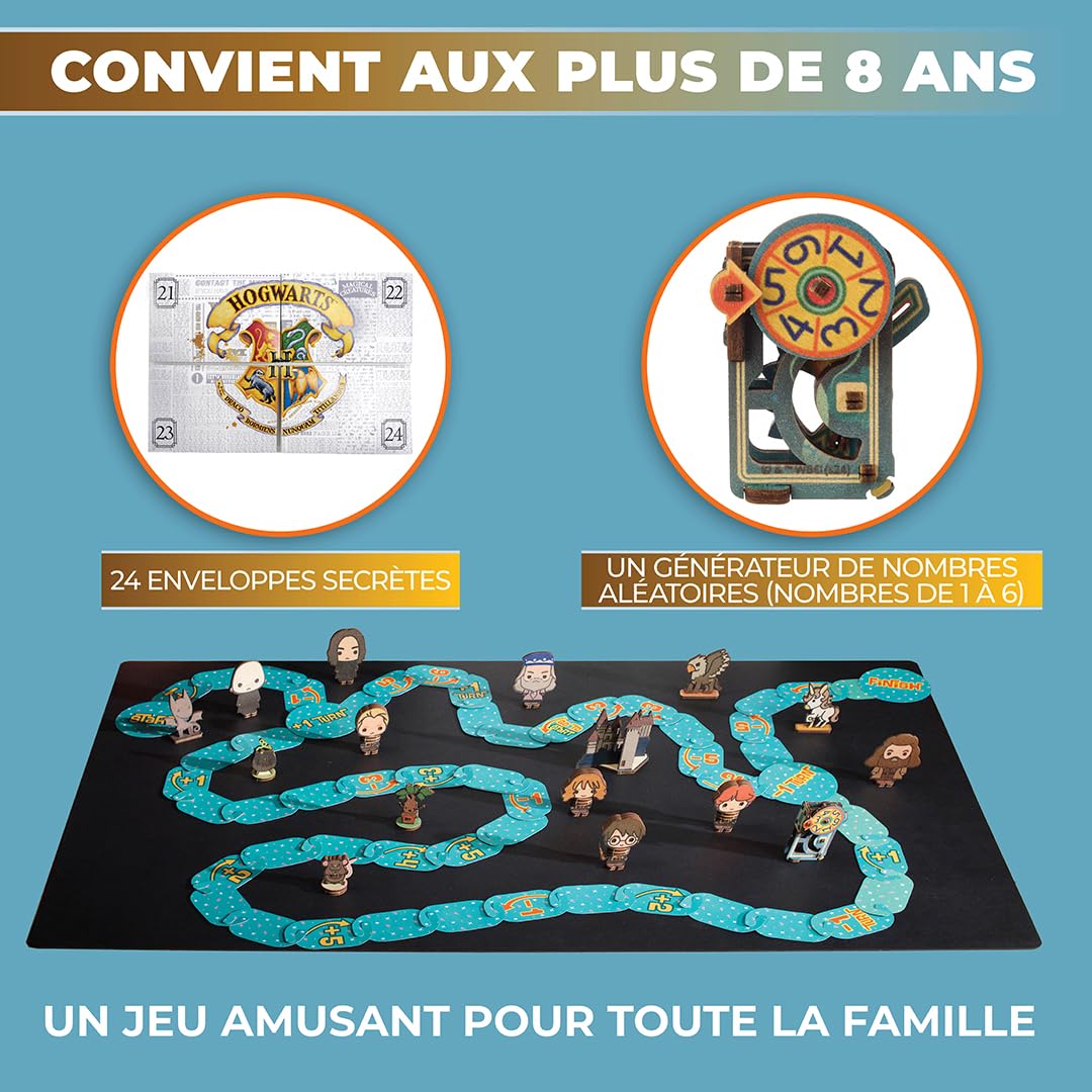 UGEARS Harry Potter Calendrier de l'Avent 2025 - Road to Hogwarts Puzzle 3D Bois pour Adultes avec 16 Figurines, 60 Pièces de Plateau de Jeu, 24 Enveloppes Secrètes - Maquette en Bois a Construire