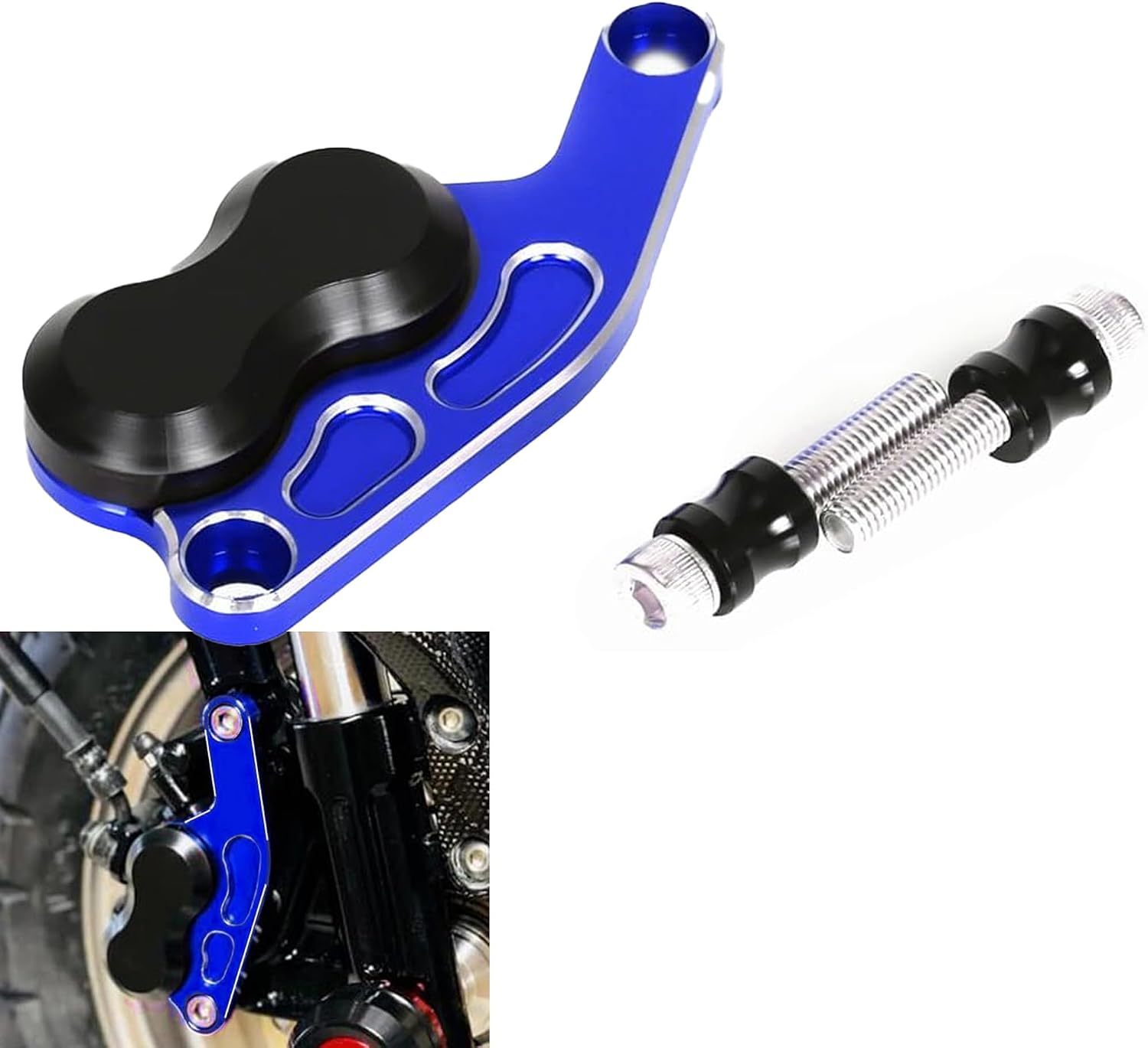 Monkey 125 Front Brake Disc Rotor Guard Compatible with Monkey125 2018-2024 3D CNC Motorcycle Front Brake Protector (Blue)