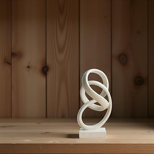 Miniatura 6 de Escultura decorativa de cinta abstracta moderna de 10 pulgadas, esculturas de nudo, decoración del hogar, estatuas de mesa de café, decoración de
