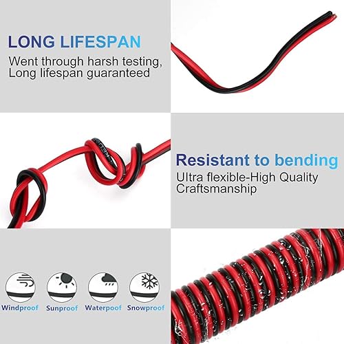 Miniatura 4 de RWUJILONG Cable de extensión de encendedor de cigarrillos resistente de 12 V24 V 26 pies, 16 AWG, encendedor de cigarrillos, enchufe macho a enchufe