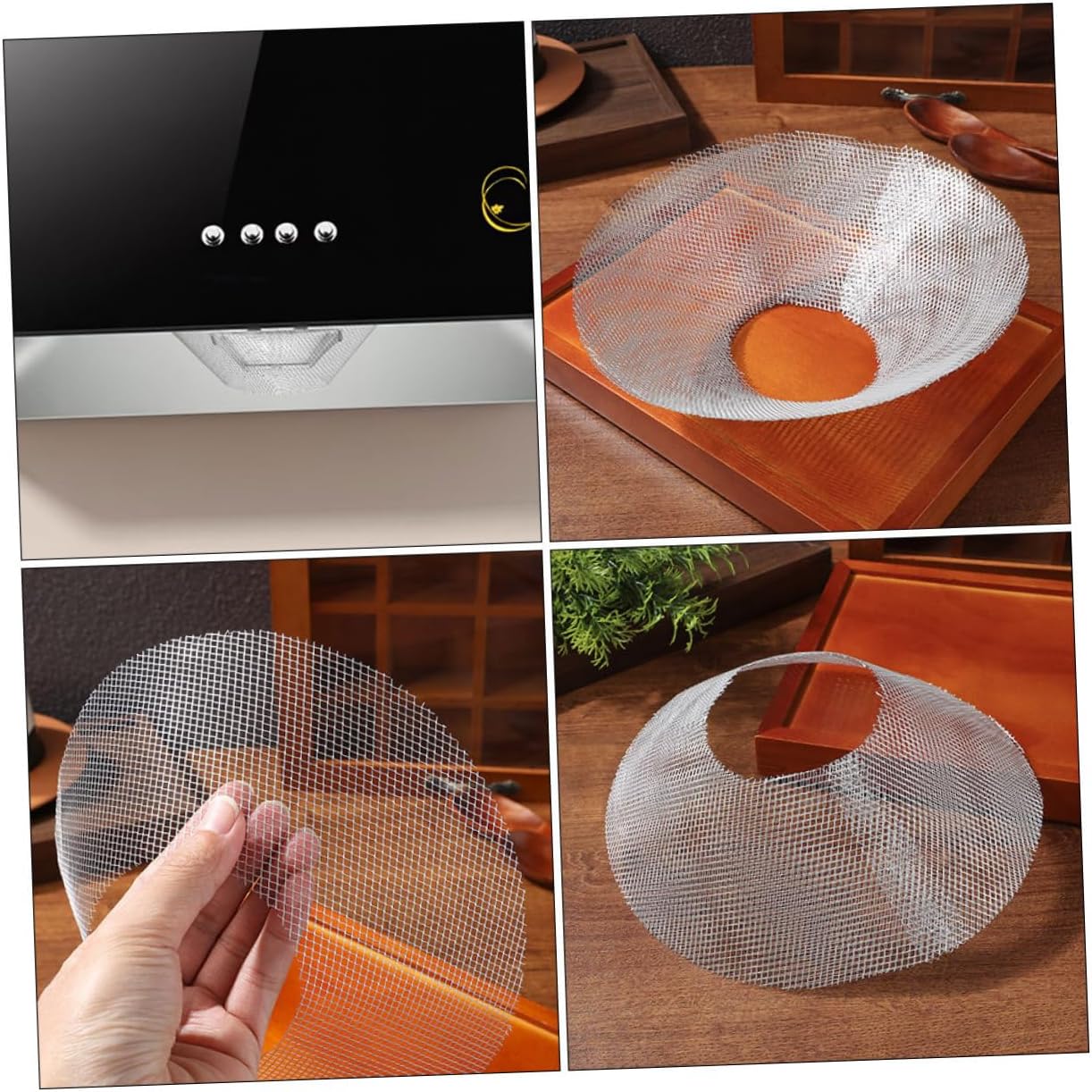 15pcs Range Hood Filters Bowl-shaped Grease Mesh for Kitchen Ventilation High-efficiency Oil Net Compatible with Various Models Easy to Clean Maintain Protects Kitchen Environment