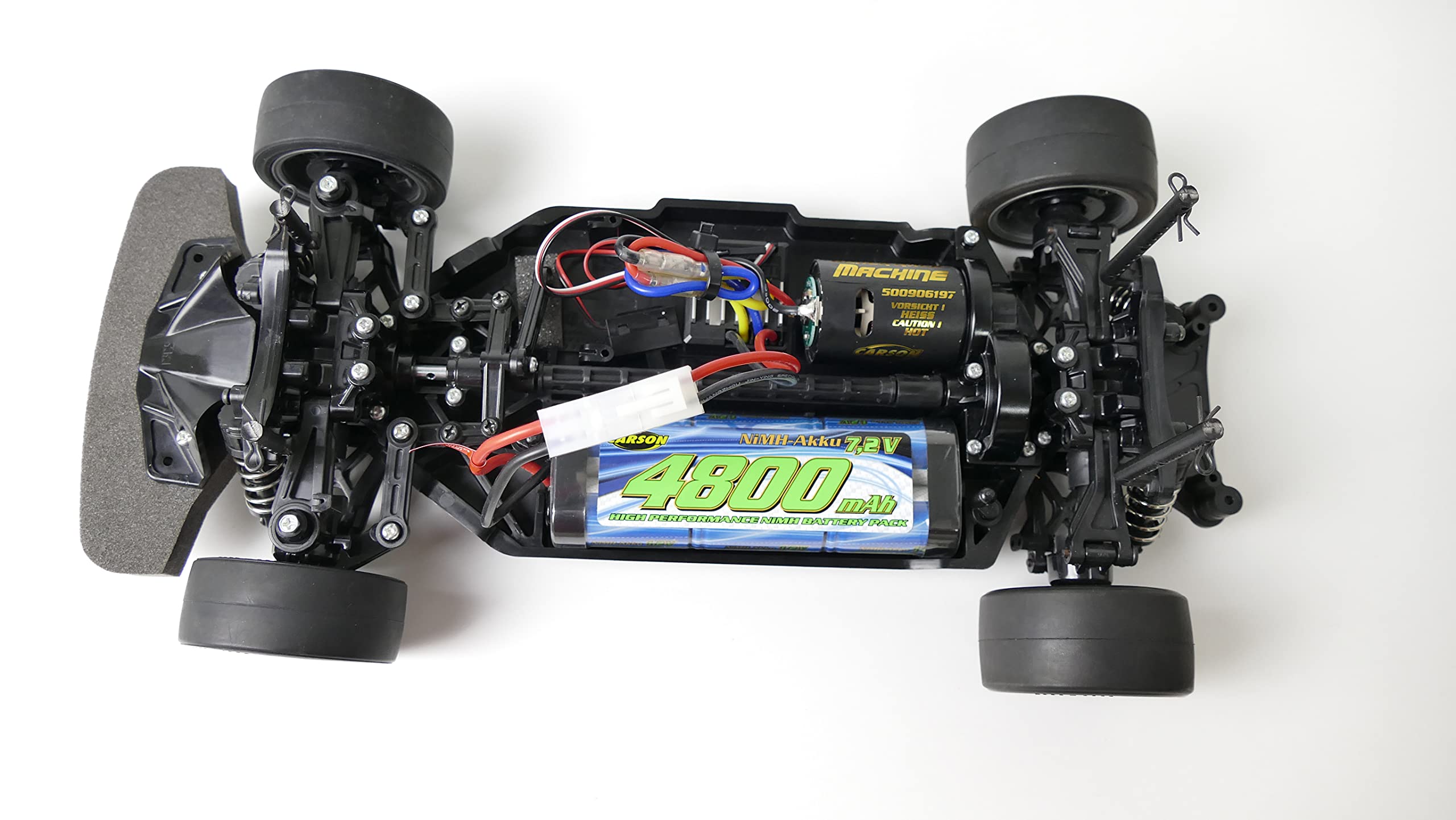 Carson 500608228 7.2V/4800mAh NiMH Akumulator wyścigowy TAM - wielokrotnego ładowania, z wtyczką Tamiya, akumulator do samochodu RC
