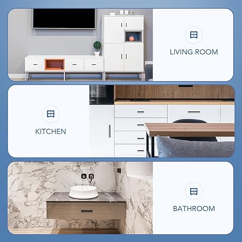 Vista 28 de Ravinte Paquete de 10 tiradores cuadrados de gabinete de 10 pulgadas, manijas negras de gabinete de cocina, accesorios de cocina negro mate