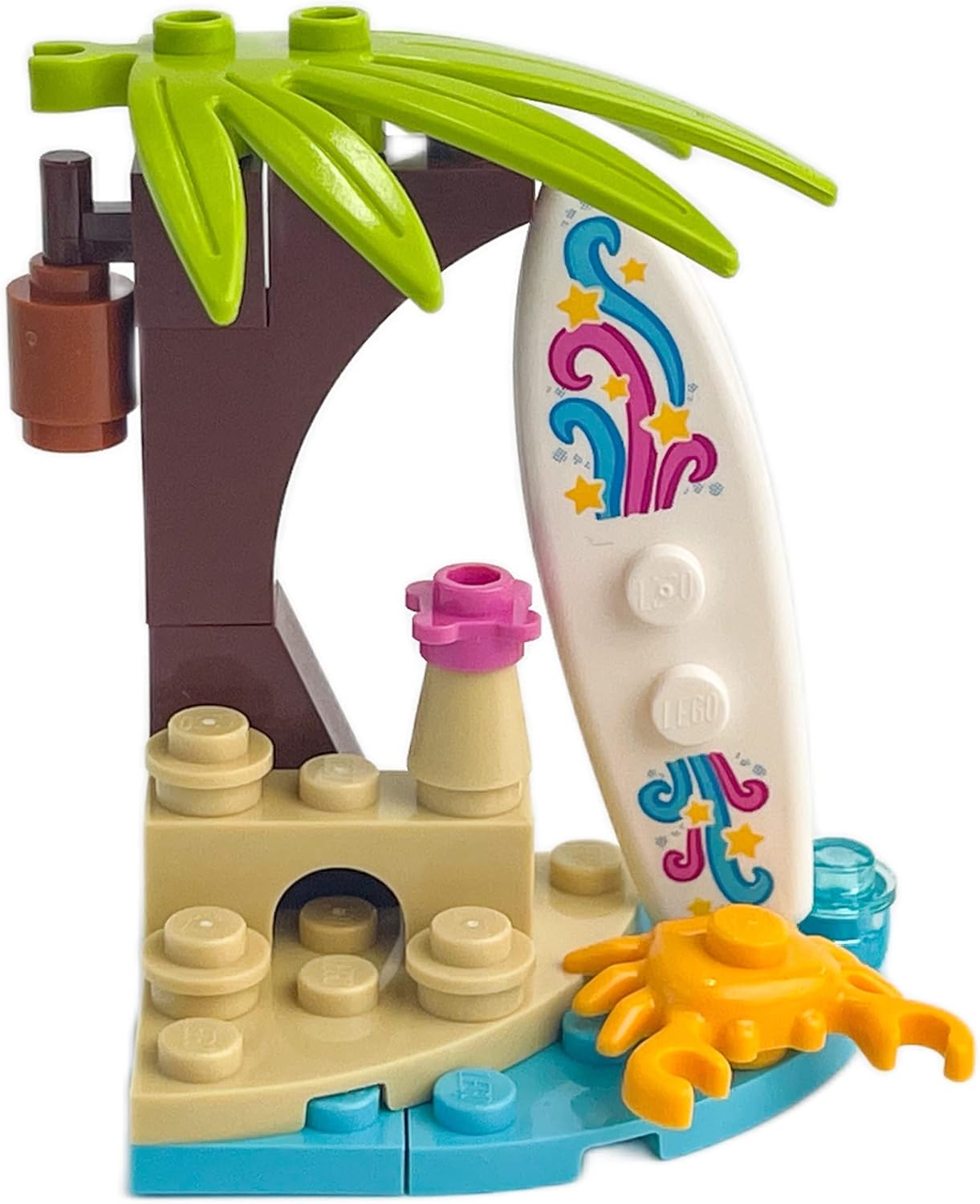 LEGO Friends Accessory Set: Happy Beach with Surfboard and Crab (17 pcs)