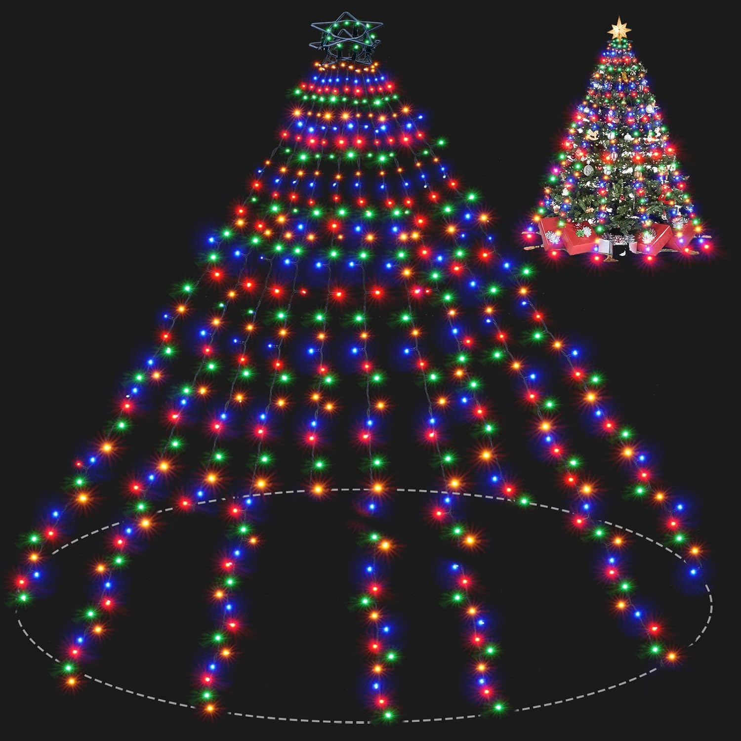 Christmas Tree Lights Christmas Lights Outdoor Indoor 400Led 9.84Ft 10