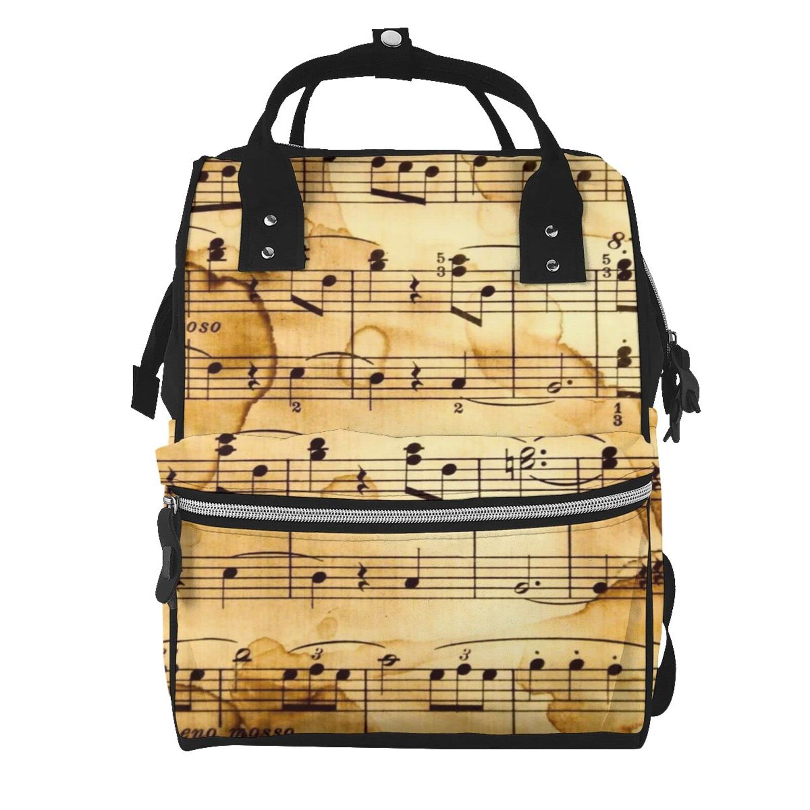 Sac à dos à langer de voyage noir grand format anti-stress - 7