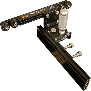 JessEm 06100 Miter Slide II Precision Miter Slot Accessory for Woodworking Router Tables with Dual Aluminum Tracks for Sleds, Jigs & Fixtures