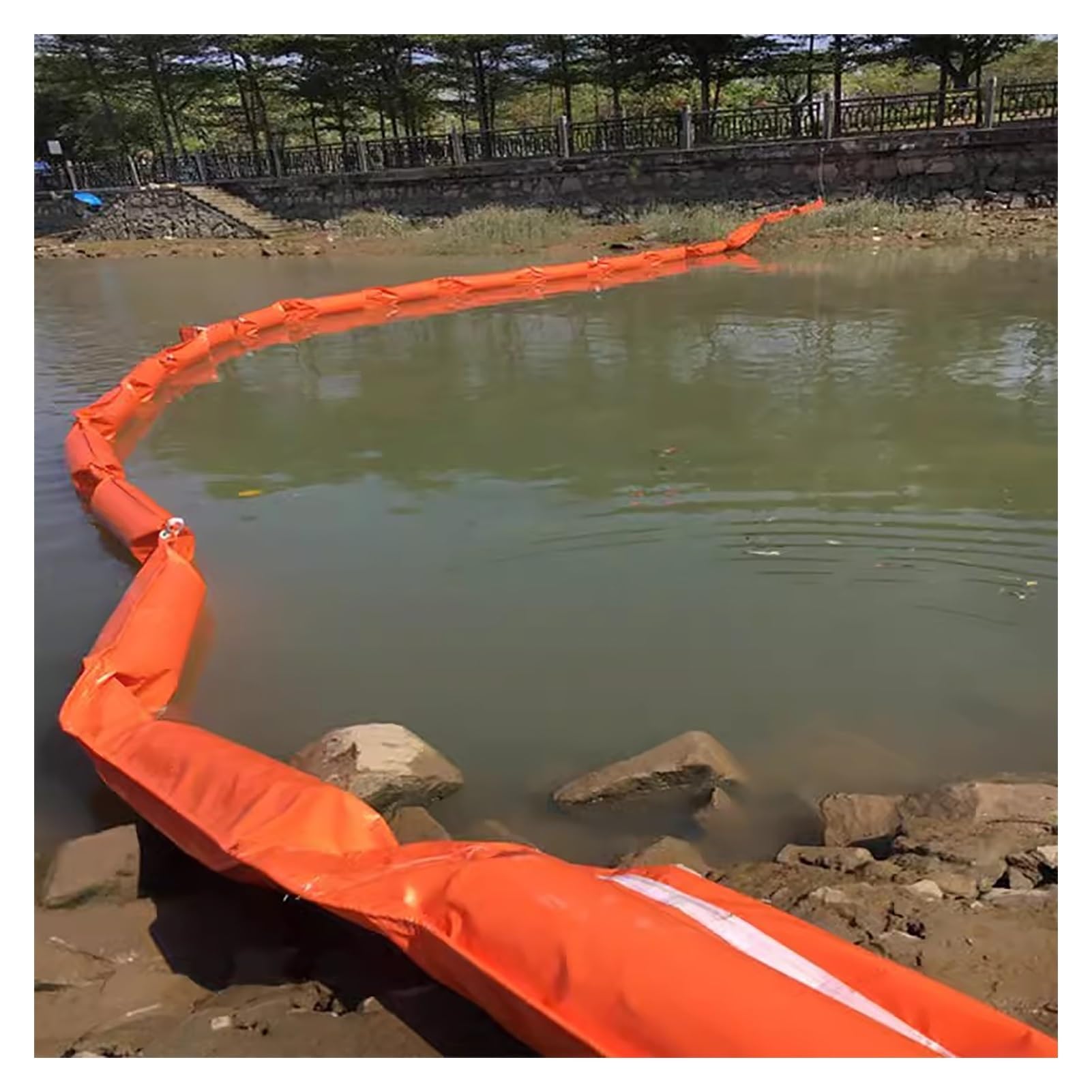DUANHOZ PVC Oil Boom,Lightweight Floating River Waste Fencing - 10M Emergency Booms for Oil & Water Pollution Control, Interbank Flood Barrier, Durable Float Enclosure Solution