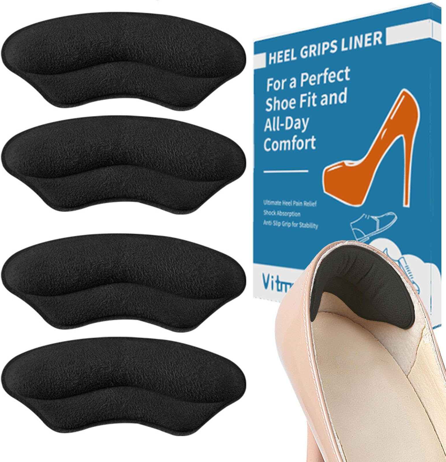 Giozoc Heel Pads for Shoes, Heel Grips for Womens Shoes