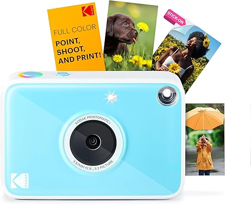 Miniatura 10 de KODAK Printomatic+ Cámara digital de impresión instantánea (rosa) de 10MP portátil con indicador de estado LED RGB interactivo, imprime fotos a todo