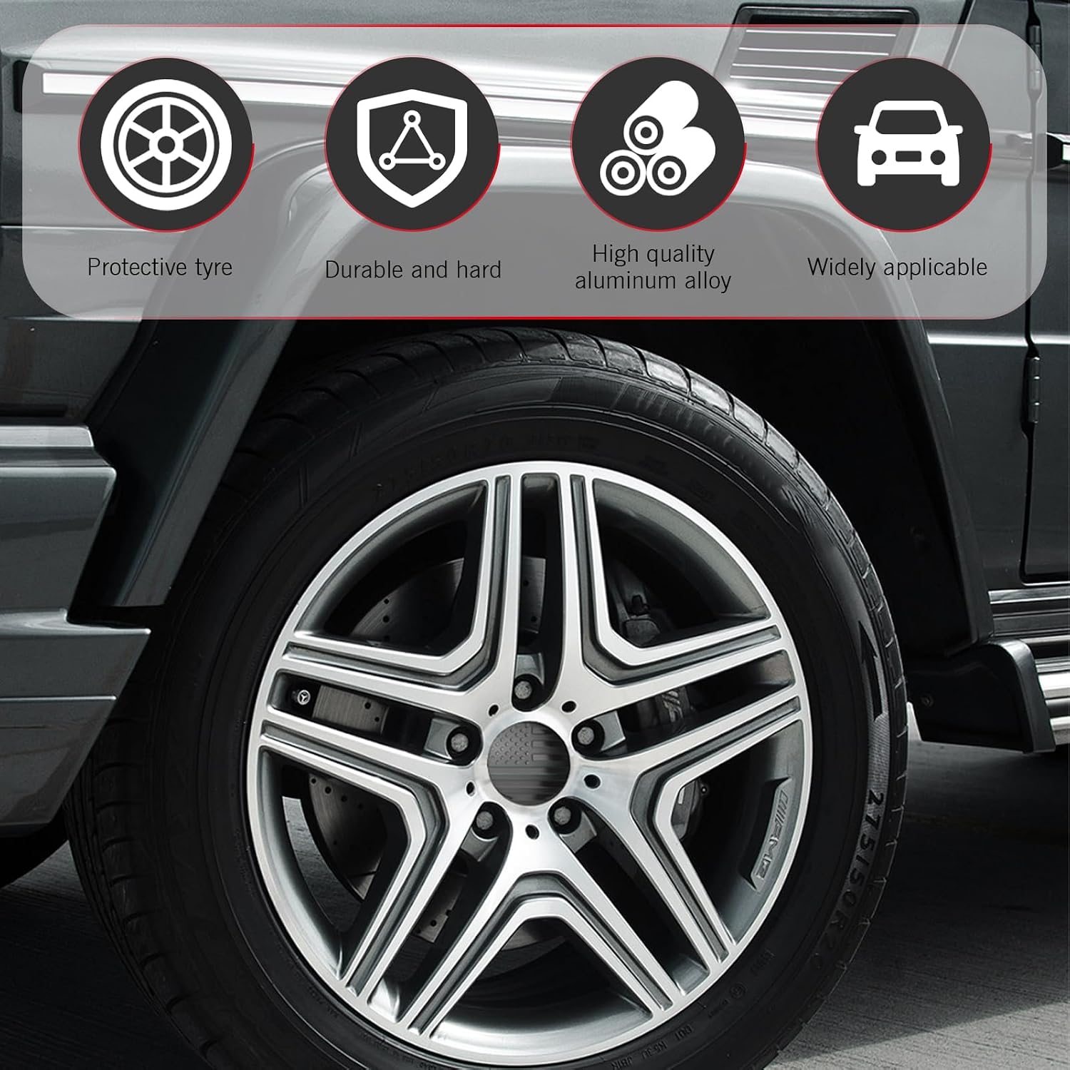Pack-4 Car 2.2" Wheel Center Hub Cap, American Flag Design Waterproof Rim Decoration, Rustproof Durable Round Vehicle Wheel Hub Protective Covers, Universal for Most Cars Trucks (Black)
